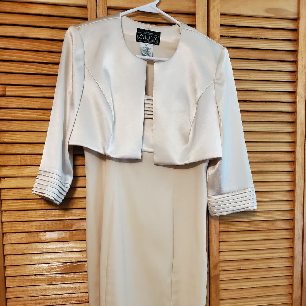 Alex Evenings Petite Cream Dress